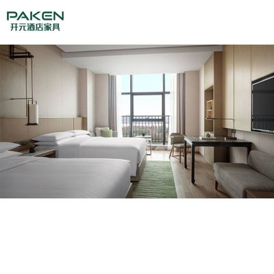 ホテルのPakenのメラミン純木の寝室セット