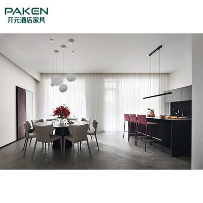簡潔な様式は贅沢な現代別荘の家具の居間の家具をカスタマイズする