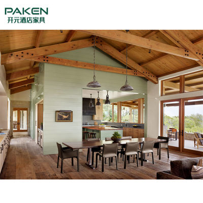 現代別荘の家具の居間Furniture&amp;Woodenおよび暖かい様式をカスタマイズしなさい