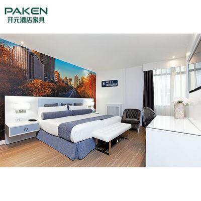自然なベニヤのPakenのホテルの寝室の家具は置く