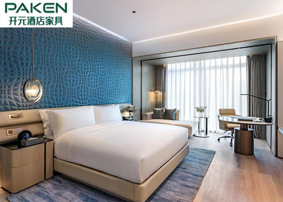 寝室の壁の装飾を妨げる柔らかい家具製造販売業色を調整するヒルトンホテルの寝室セット