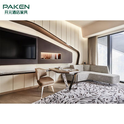 5つの星のホテルの寝室の家具は芸術の装飾とのモダンなデザインの不規則な形を置く