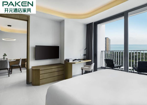 長期とどまる単一のアパートのカシのベニヤのためのアパート ホテルはBedroom+の居間にパネルをはめる